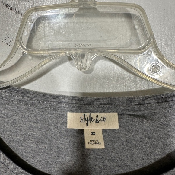 Style & Co Gray Long Sleeve Top - Picture 3 of 3